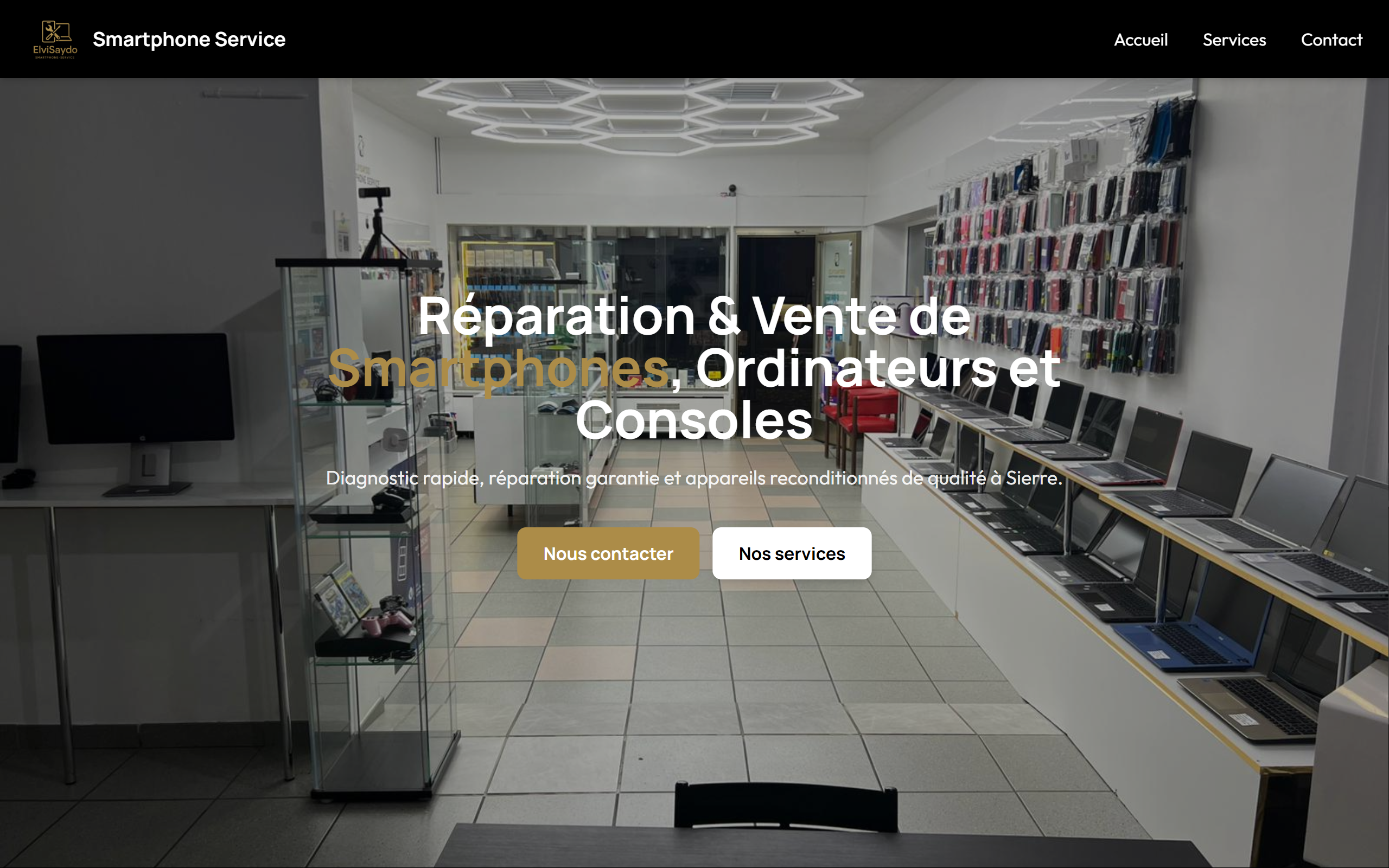 Smartphone Service — réparation, achat/vente, positionnement local